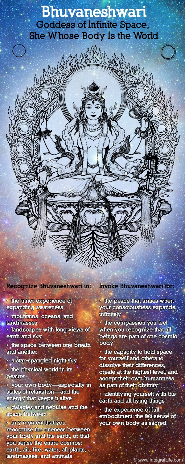 Bhuvaneshwari, Goddess of Infinite Space, She Whose Body is the World